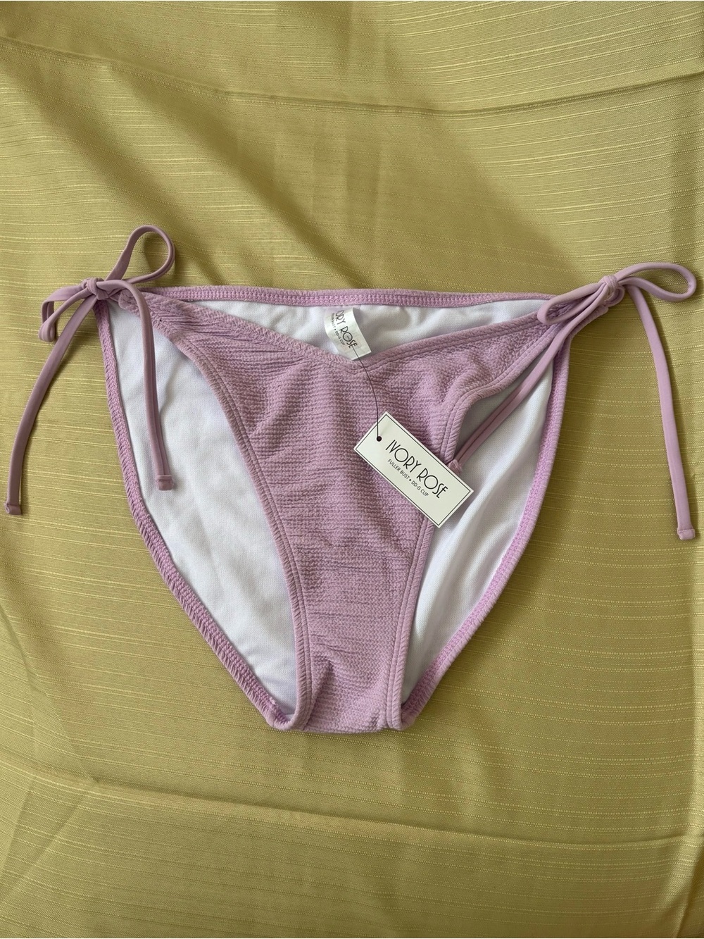 Ivory Rose Lilac Tie-Side Bikini Bottom
